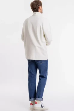 Clearance Rotholz Half Zip Sweatshirt Aus Bio-Baumwolle Weis