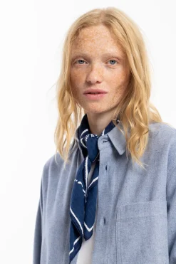 Hot Rotholz Hemd Bio Baumwolle - Denim Blau