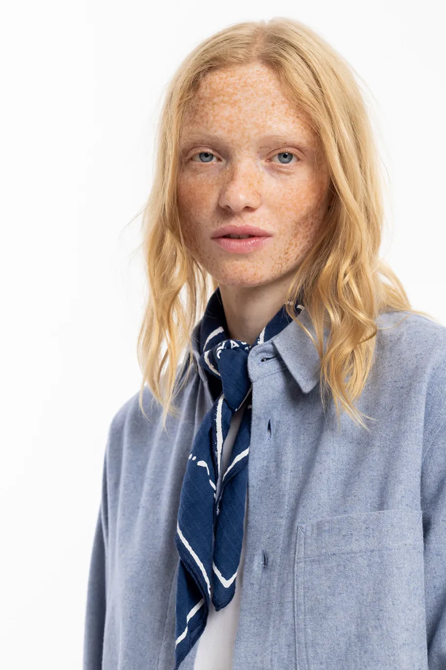 Hot Rotholz Hemd Bio Baumwolle - Denim Blau