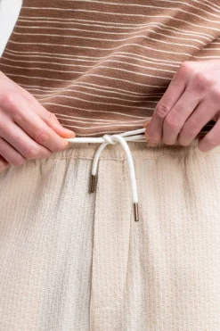 New Rotholz Hose Aus Strukturierter Bio-Baumwolle Creme