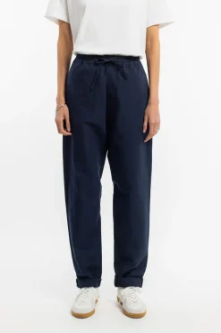 Hot Rotholz Hose Leinen Mix - Dunkelblau