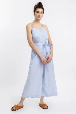 Online Rotholz Jumpsuit Aus Lyocell Hellblau