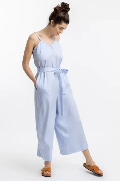 Online Rotholz Jumpsuit Aus Lyocell Hellblau