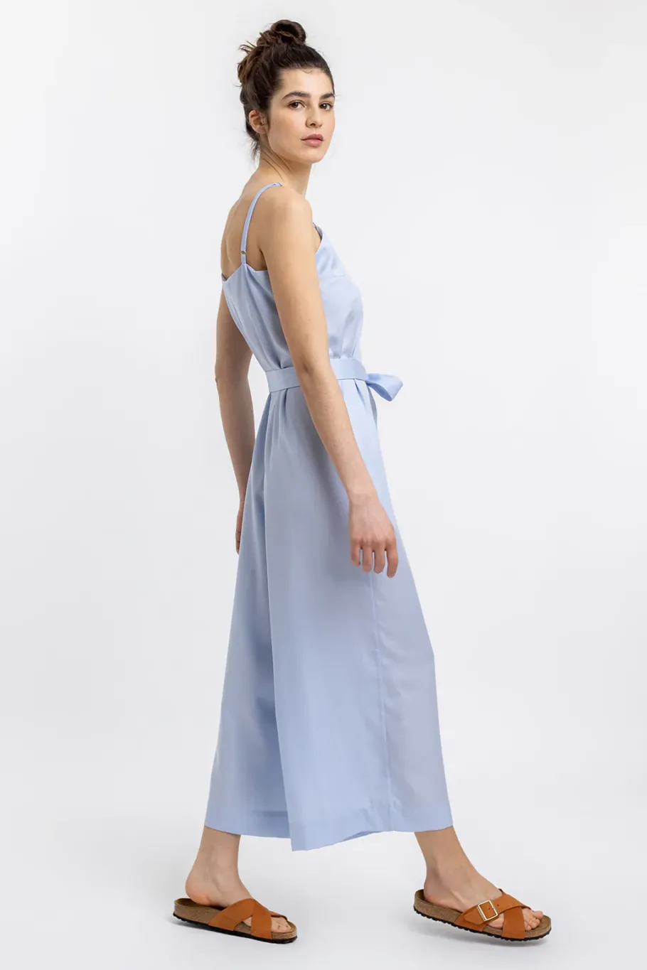 Online Rotholz Jumpsuit Aus Lyocell Hellblau