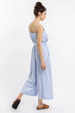 Online Rotholz Jumpsuit Aus Lyocell Hellblau