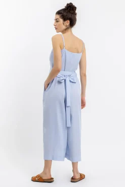 Online Rotholz Jumpsuit Aus Lyocell Hellblau