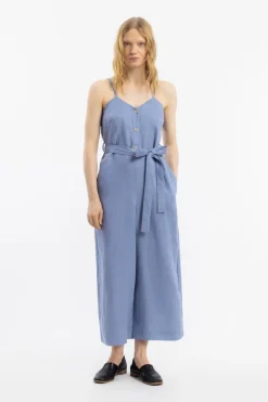 Sale Rotholz Jumpsuit Leinen Mix - Hellblau