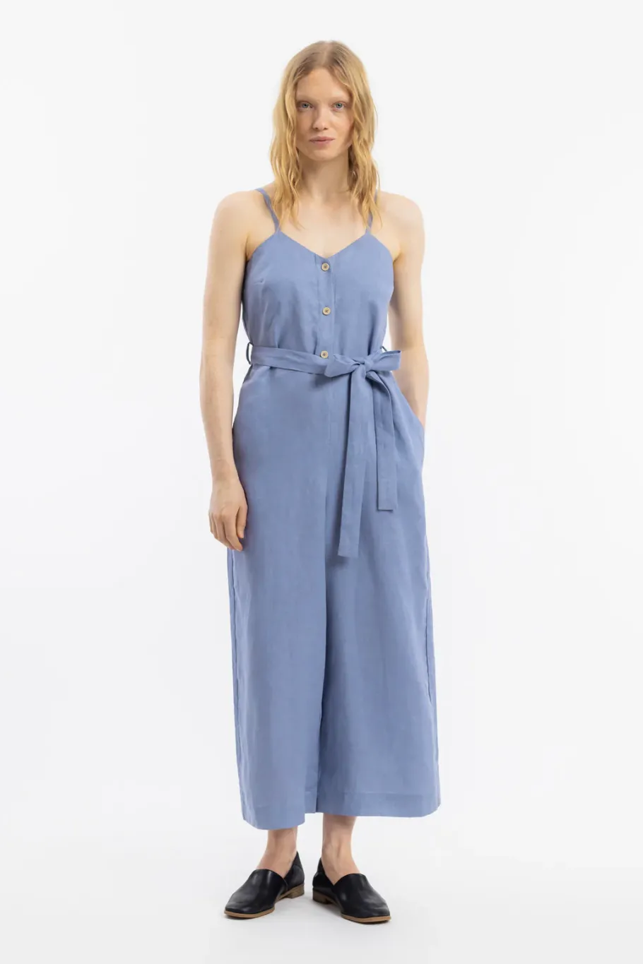 Sale Rotholz Jumpsuit Leinen Mix - Hellblau