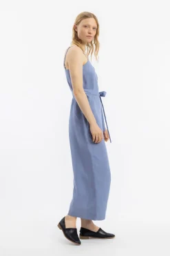 Sale Rotholz Jumpsuit Leinen Mix - Hellblau