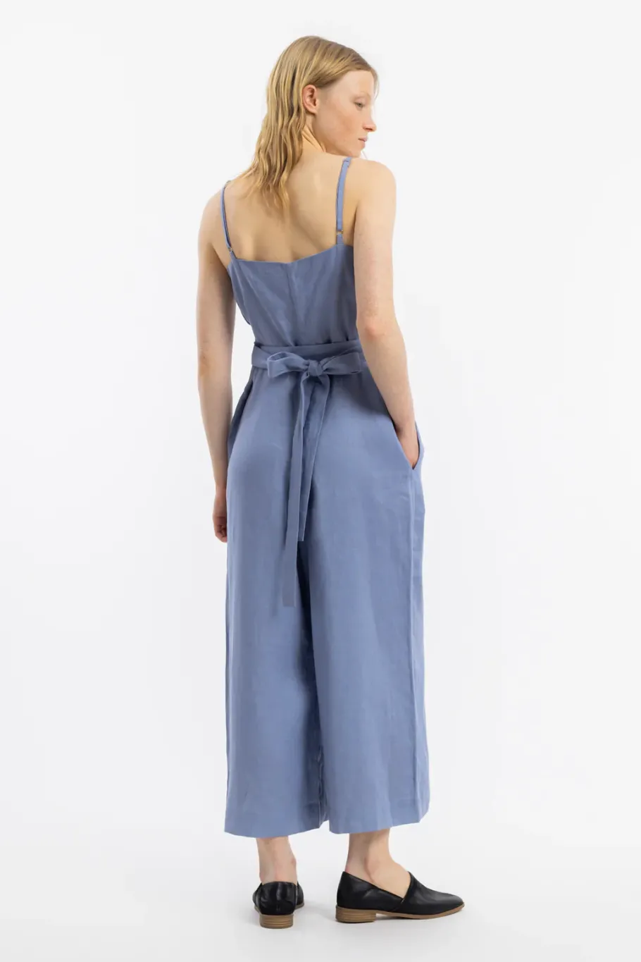 Sale Rotholz Jumpsuit Leinen Mix - Hellblau