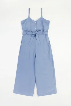 Sale Rotholz Jumpsuit Leinen Mix - Hellblau
