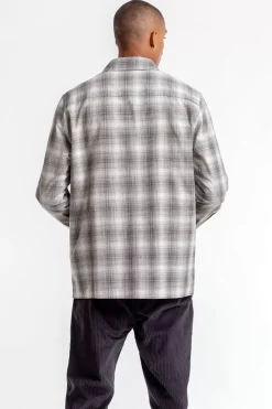 Online Rotholz Kariertes Overshirt Schwarz / Weis