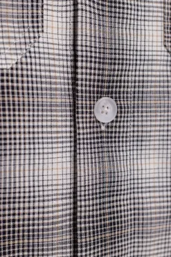 Online Rotholz Kariertes Overshirt Schwarz / Weis