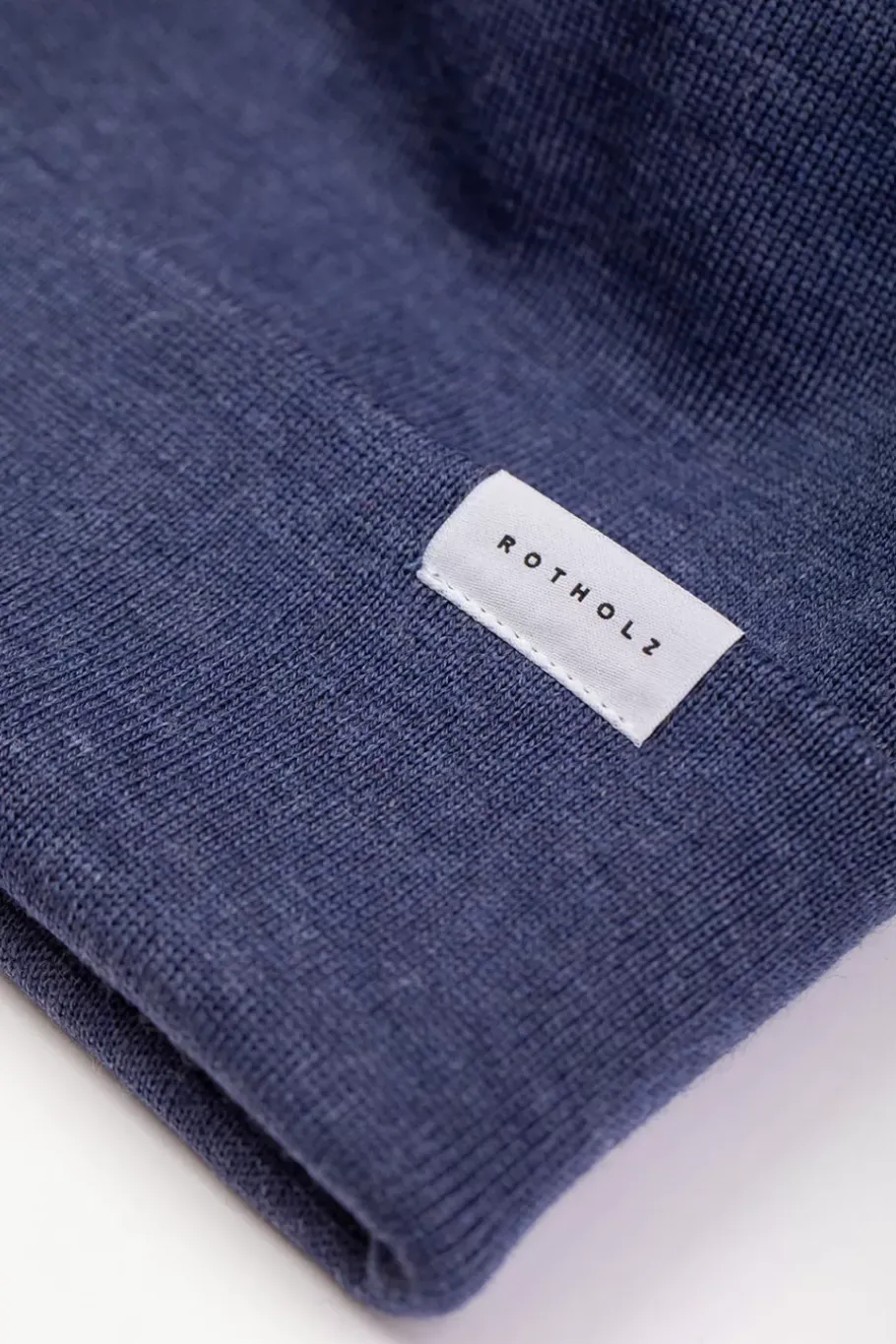 Clearance Rotholz Klassische Mutze Merino Fein - Blau