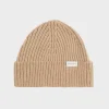 Hot Rotholz Klassische Mutze Wollmix Ripp - Beige