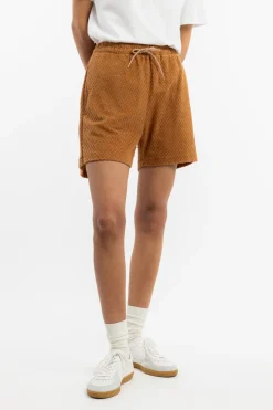 Discount Rotholz Kurze Frottee Hose Bio Baumwolle - Karamell