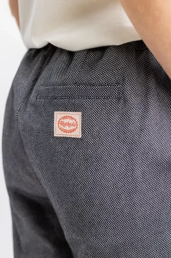 New Rotholz Kurze Hose Aus Bio-Baumwoll Twill Schwarz Kariert