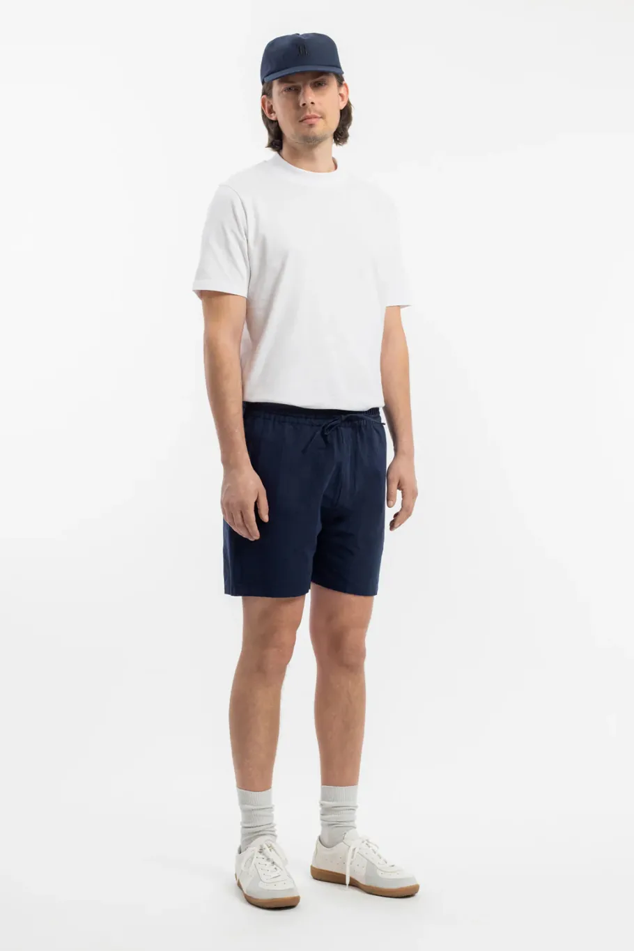 Rotholz Kurze Hose Leinen Mix - Dunkelblau