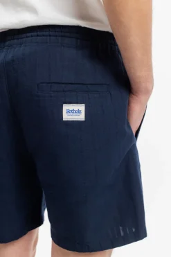 Rotholz Kurze Hose Leinen Mix - Dunkelblau