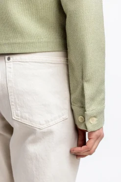 Sale Rotholz Kurze Jacke Aus Bio Canvas Grun Kariert