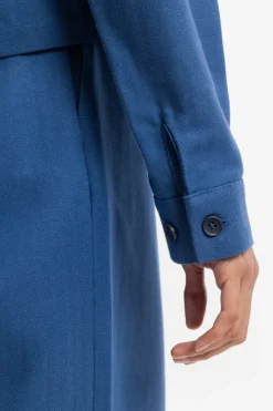 Hot Rotholz Kurze Jacke Bio Baumwolle - Blau