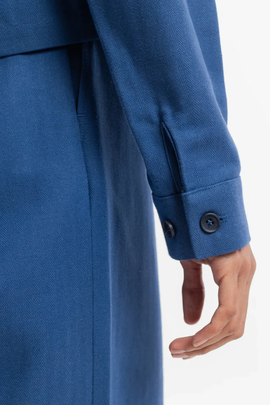 Hot Rotholz Kurze Jacke Bio Baumwolle - Blau