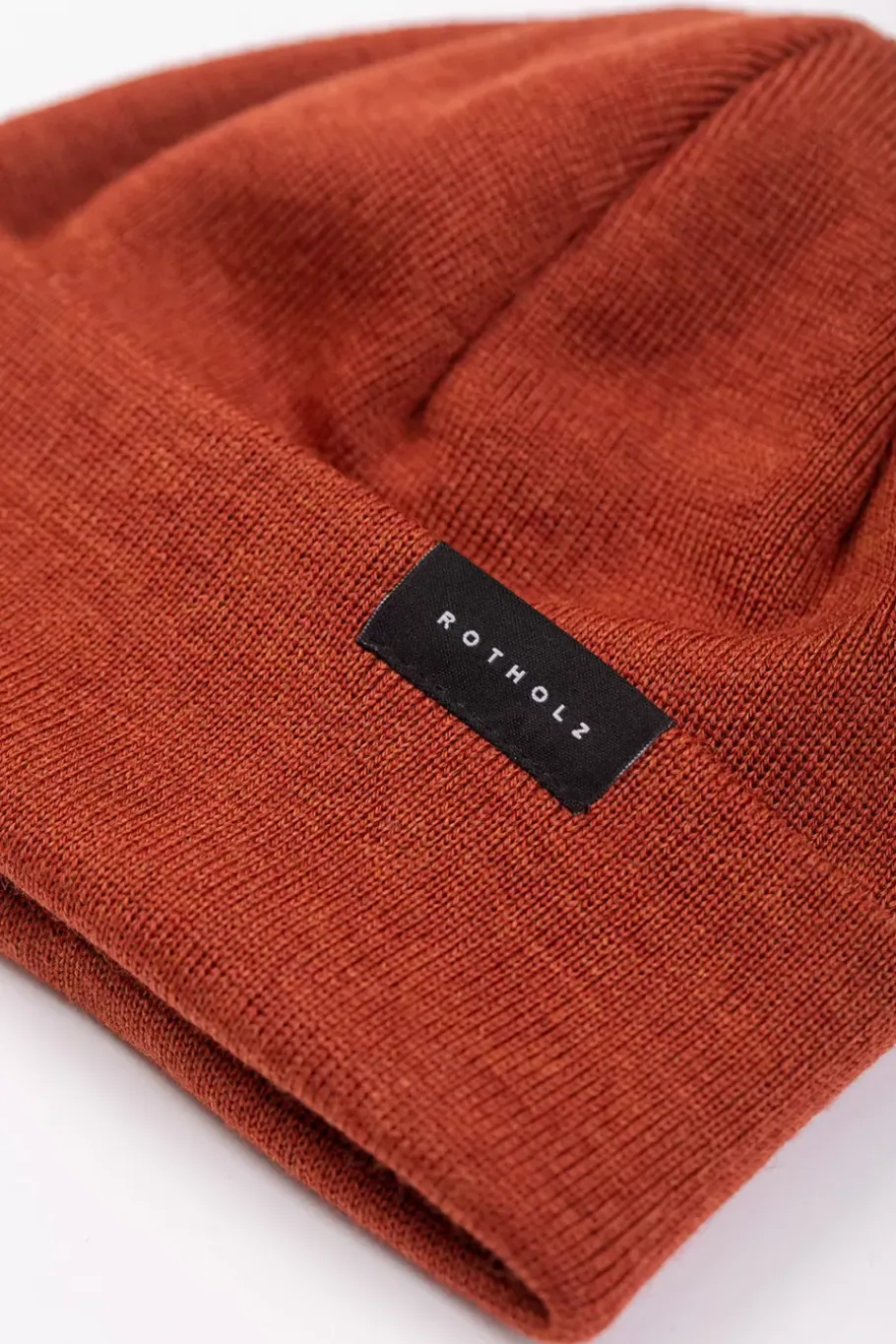 Online Rotholz Kurze Mutze Merino Fein - Rot