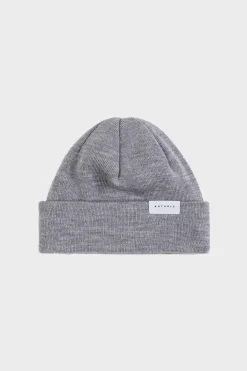 Best Rotholz Kurze Mutze Merino Fein - Grau