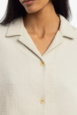 Online Rotholz Kurzes Bowling Shirt Bio Baumwolle - Sand