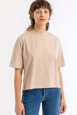 Rotholz Kurzes T-Shirt Aus Bio-Baumwolle Beige