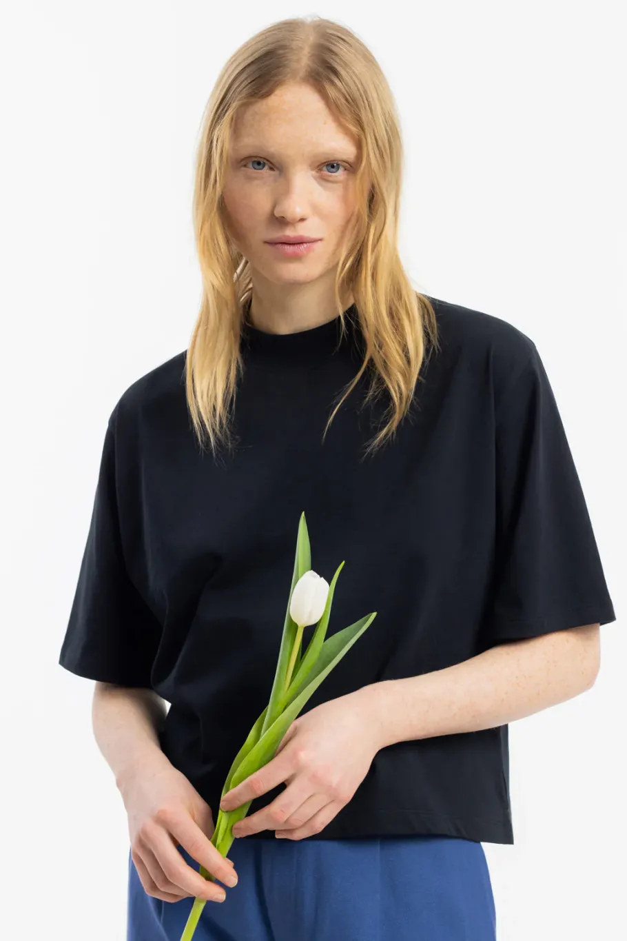 Online Rotholz Kurzes T-Shirt Bio Baumwolle - Schwarz