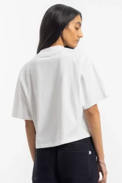 Hot Rotholz Kurzes T-Shirt Bio Baumwolle - Weis