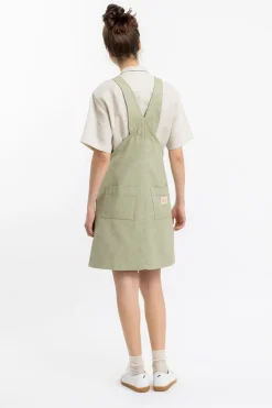 Outlet Rotholz Latzkleid Aus Bio Canvas Grun Kariert