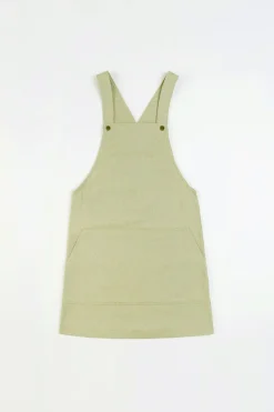 Outlet Rotholz Latzkleid Aus Bio Canvas Grun Kariert