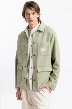 Best Rotholz Leichte Jacke Aus Bio Canvas Grun Kariert