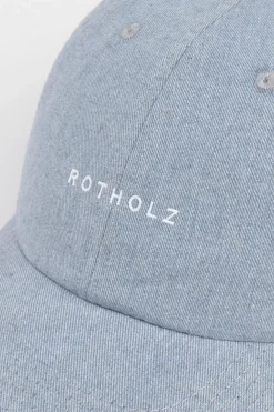 New Rotholz Logo Dad Cap Bio Baumwolle - Denim Blau