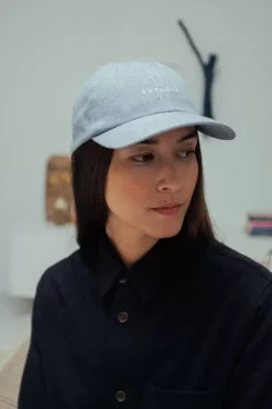 New Rotholz Logo Dad Cap Bio Baumwolle - Denim Blau