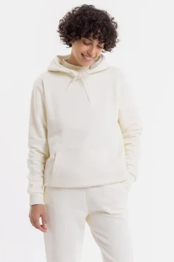 New Rotholz Logo Hoodie Aus Bio-Baumwolle Weis