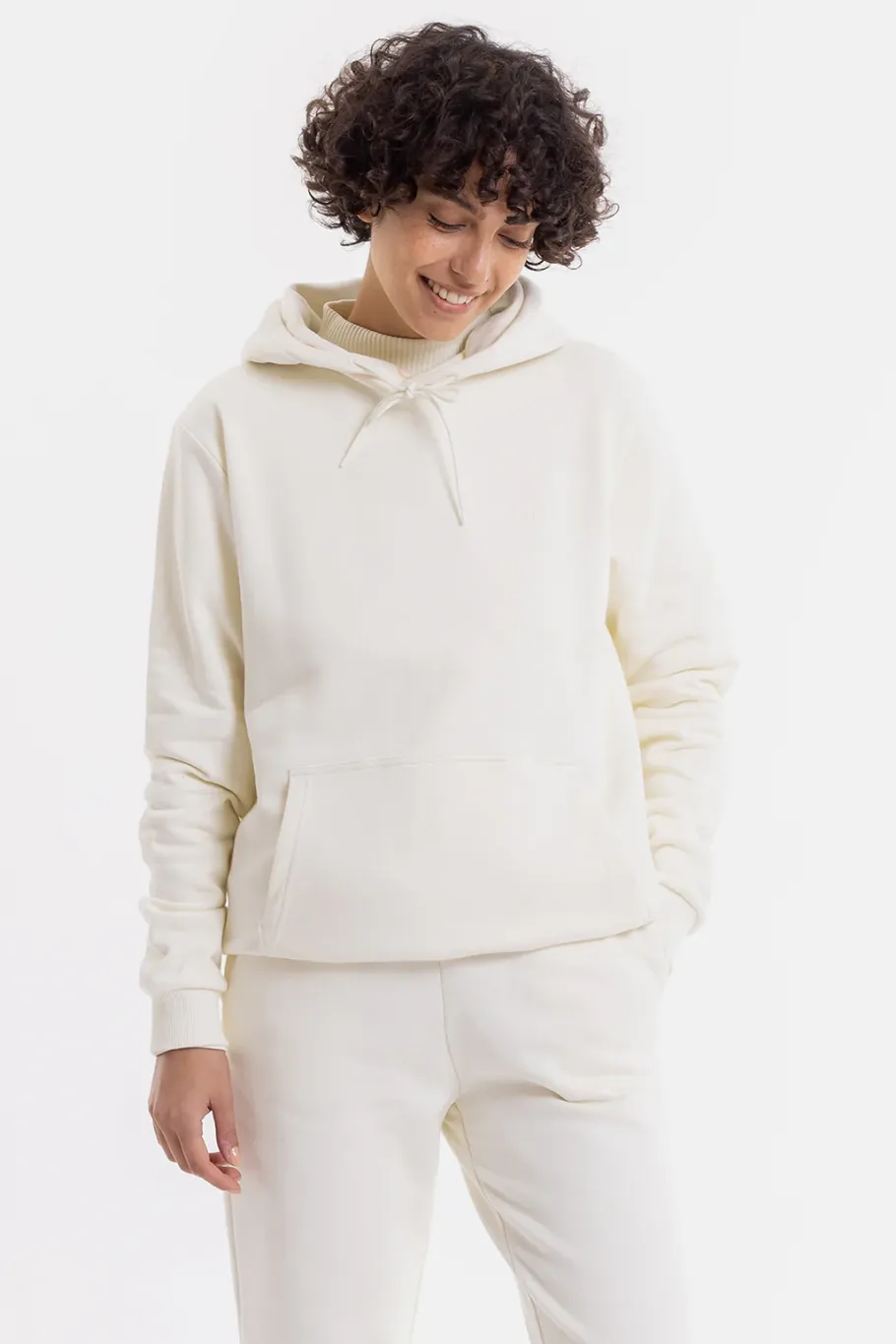 New Rotholz Logo Hoodie Aus Bio-Baumwolle Weis