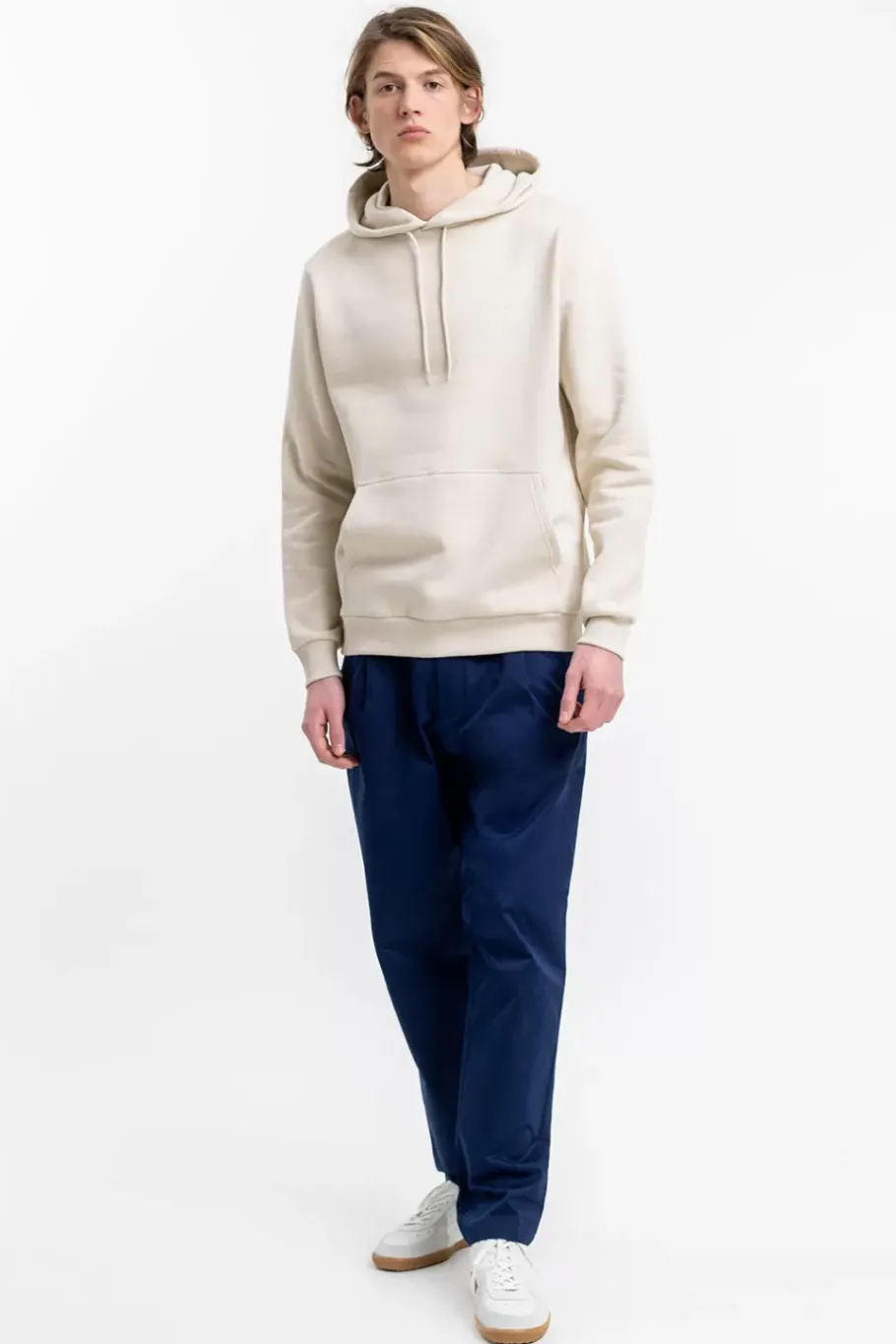 Rotholz Logo Hoodie Aus Bio-Baumwolle Creme