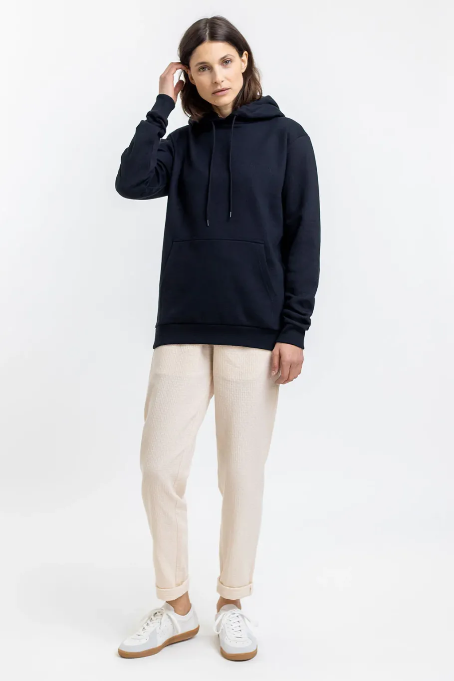 New Rotholz Logo Hoodie Aus Bio-Baumwolle Schwarz