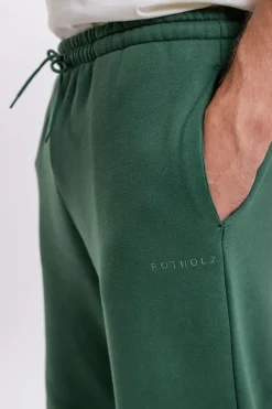 Rotholz Logo Sweatpants Aus Bio-Baumwolle Grun
