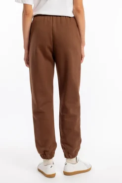 Outlet Rotholz Logo Sweatpants Bio Baumwolle - Braun
