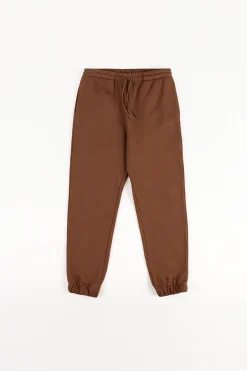 Outlet Rotholz Logo Sweatpants Bio Baumwolle - Braun
