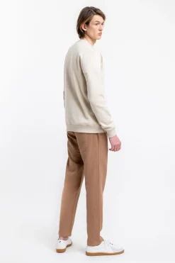 Hot Rotholz Logo Sweatshirt Aus Bio-Baumwolle Creme