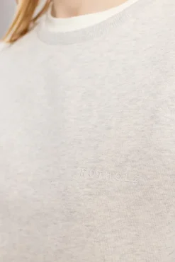 Online Rotholz Logo Sweatshirt Bio Baumwolle - Grau
