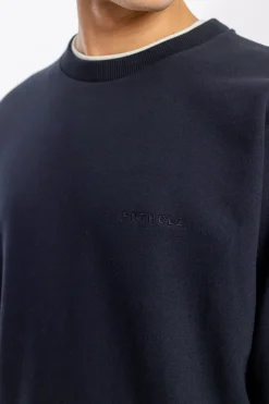 Clearance Rotholz Logo Sweatshirt Bio Baumwolle - Schwarz