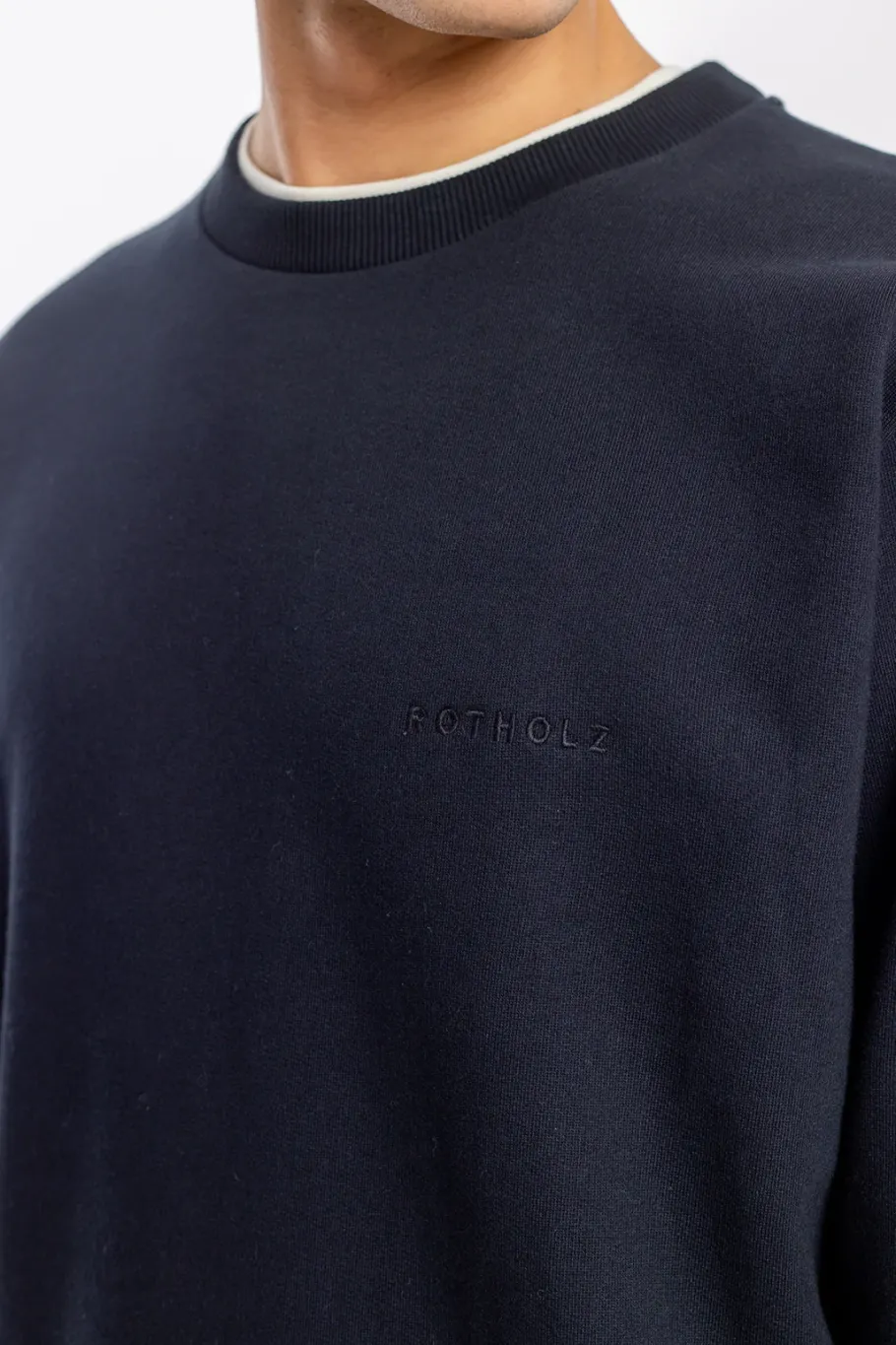 Clearance Rotholz Logo Sweatshirt Bio Baumwolle - Schwarz