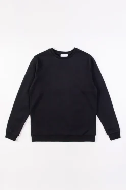 Clearance Rotholz Logo Sweatshirt Bio Baumwolle - Schwarz