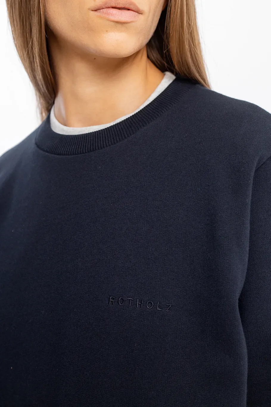 Hot Rotholz Logo Sweatshirt Bio Baumwolle - Schwarz